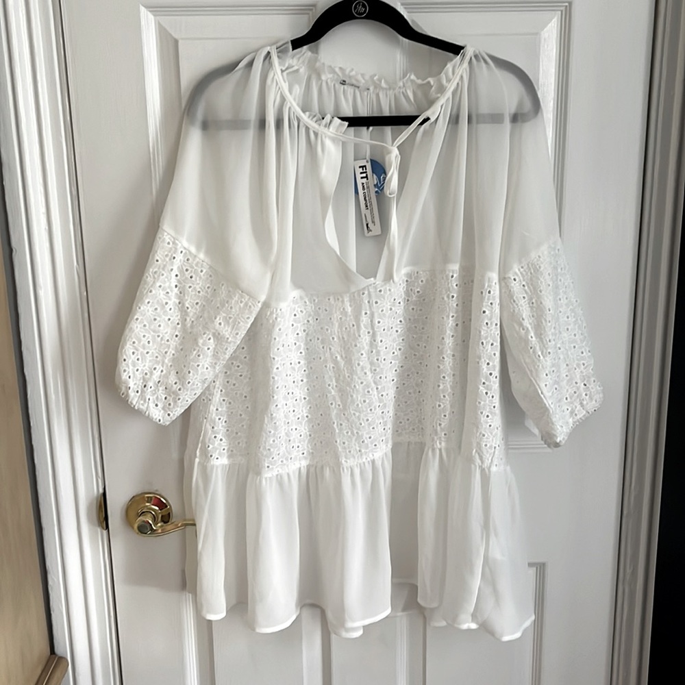 White eyelet coverup